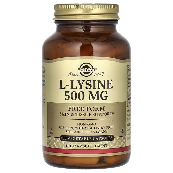 L-Lisina Forma Libre 500 mg (100 veg caps) , Solgar