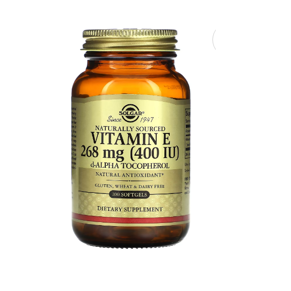 Vitamina E 268 mg 400IU (100 softgels) Alpha Tocopherol, Solgar