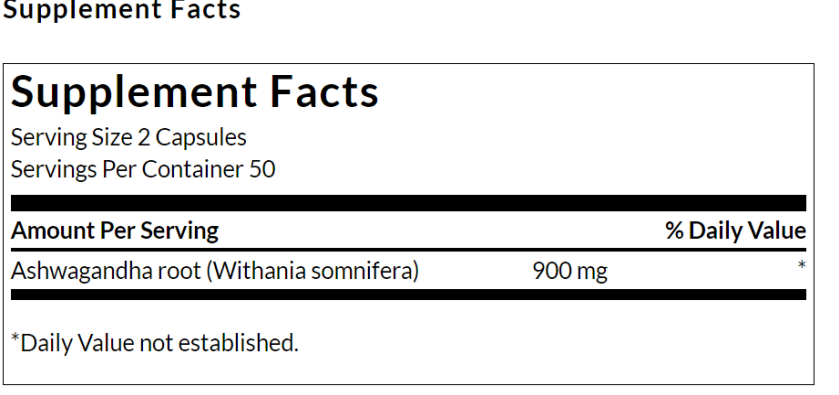 Ashwagandha 450 mg (100 caps) , Swanson