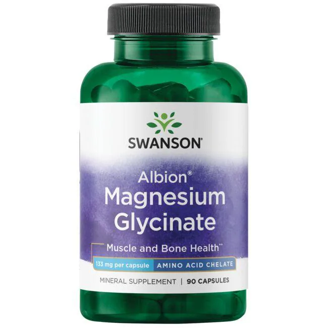 Glicinato de Magnesio de Albion 133 mg (90 caps), Swanson