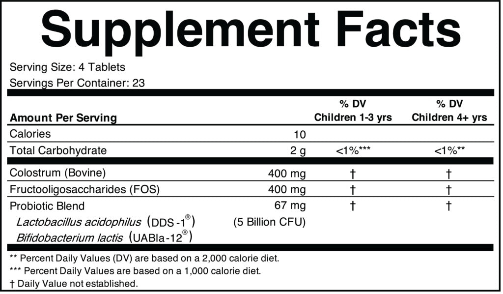 ChildBiotics Probióticos con Calostro para Niños (92 tabs masticables), Child Life