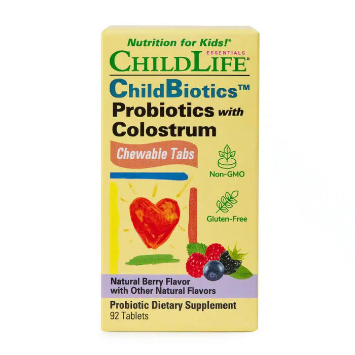 ChildBiotics Probióticos con Calostro para Niños (92 tabs masticables), Child Life