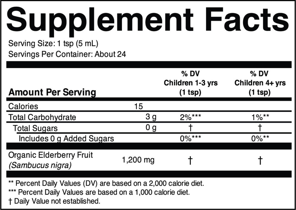 Sauco Líquido Orgánico para Niños (4 fl oz/118 ml), Child Life