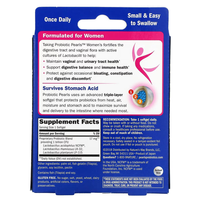 Probiótico Pearls® para Mujeres (30 softgels), Nature's Way