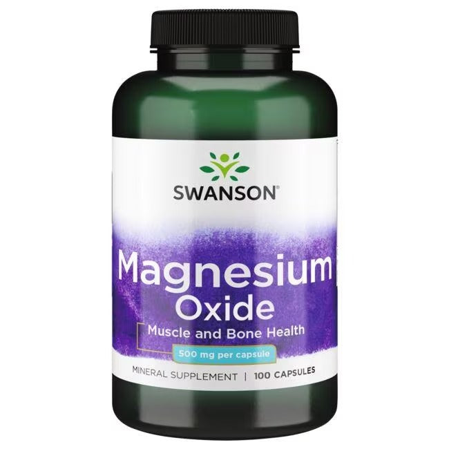 Óxido De Magnesio 500 mg (100 caps), Swanson