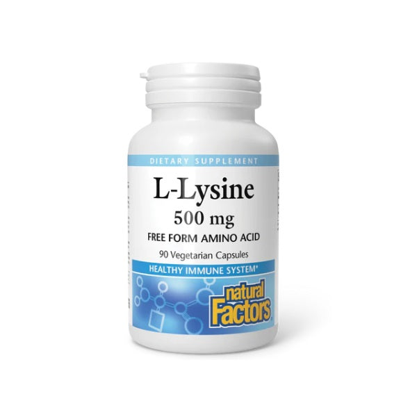 L-Lisina 500 mg (90 vcap), Natural Factors