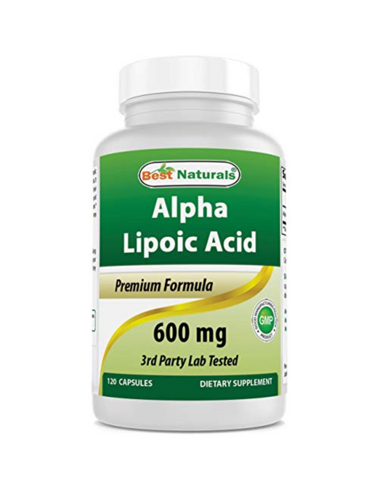 Ácido Alfa Lipoico 600 mg (120 caps), Best Naturals