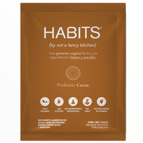 Proteina Probiotica, Cacao (16 pack de 30.5 gr), Habits