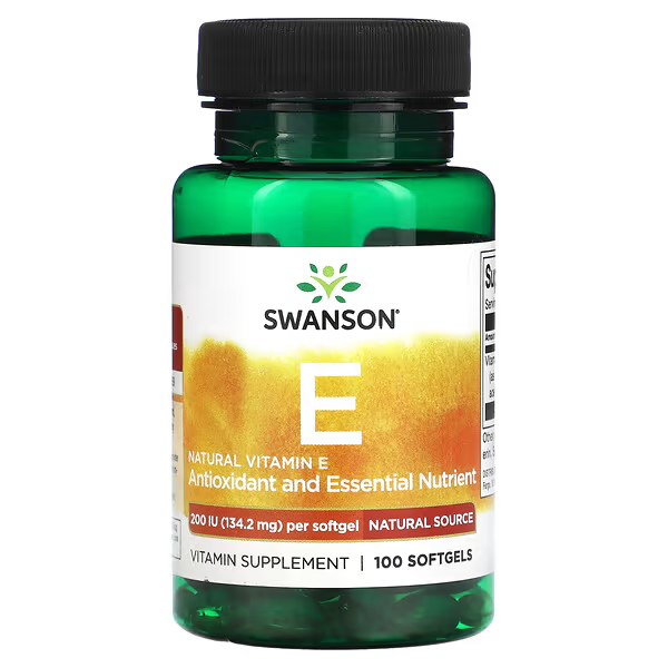 Vitamin E 200IU, 134.2 mg (100 Softgels), Swanson