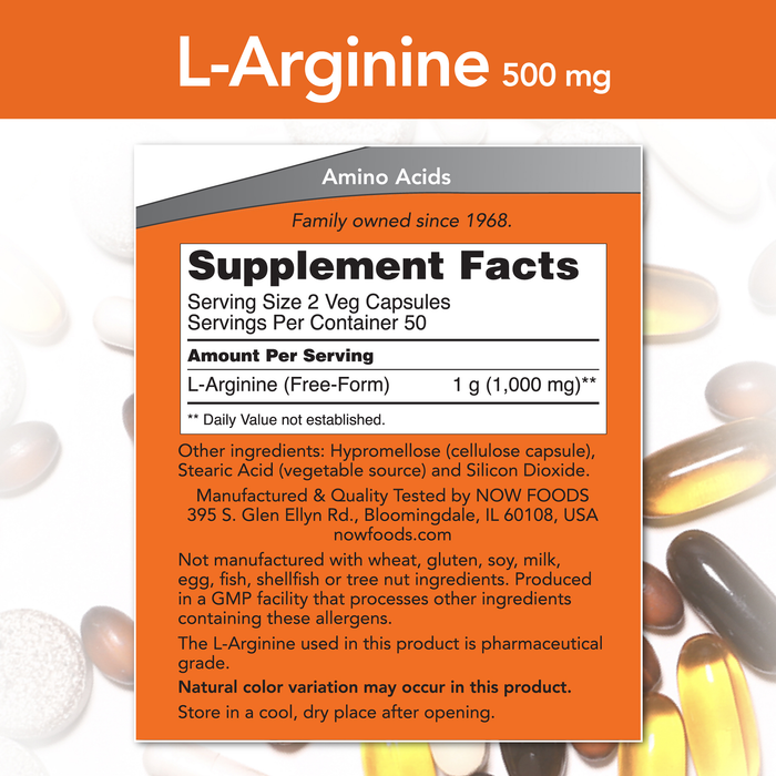 L- Arginine 500 mg (100 VegCaps) / L-Arginine 500 mg