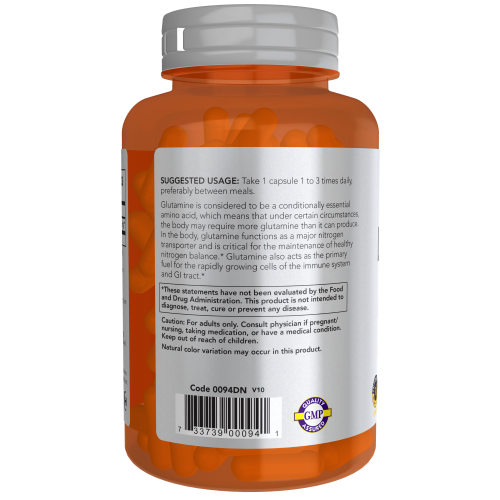 L-Glutamine, Double Strength 1000 mg (120 Veg Caps) / L-Glutamine, Double Strength 1000 mg