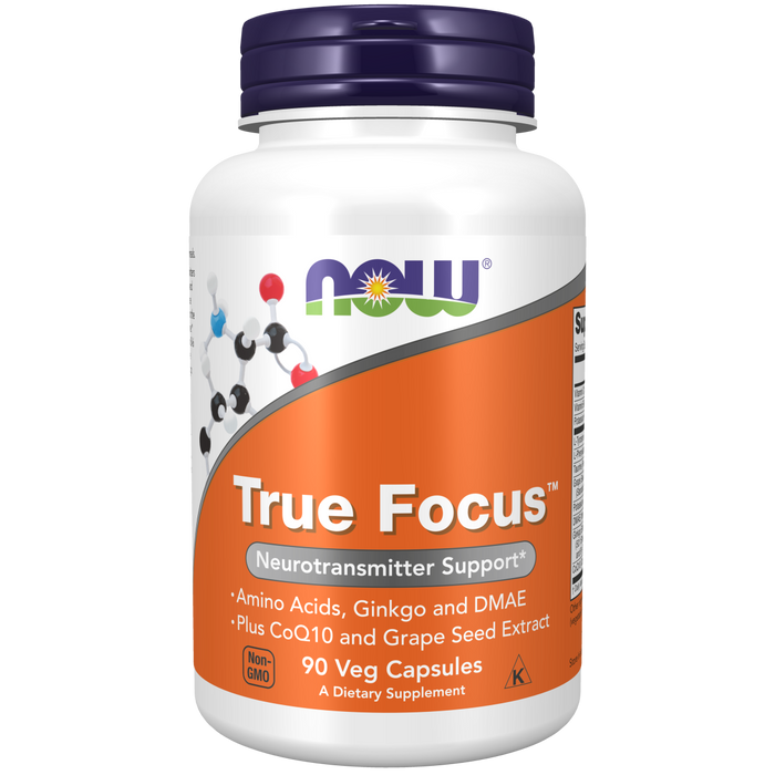 True Focus (90 veg caps) Aminoácidos Enfoque Mental.