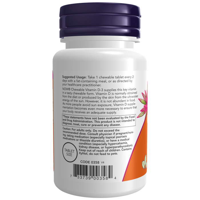 Vitamin D3 5000 IU (120 masticables)