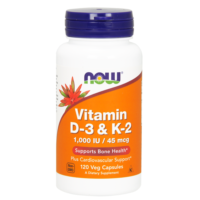 Vitamina D3 1000 iu K2 45 mcg (120 veg caps)