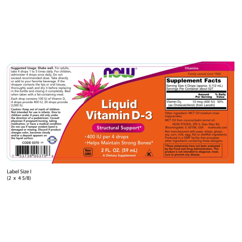Vitamina D3 Líquido (2 fl. onz)