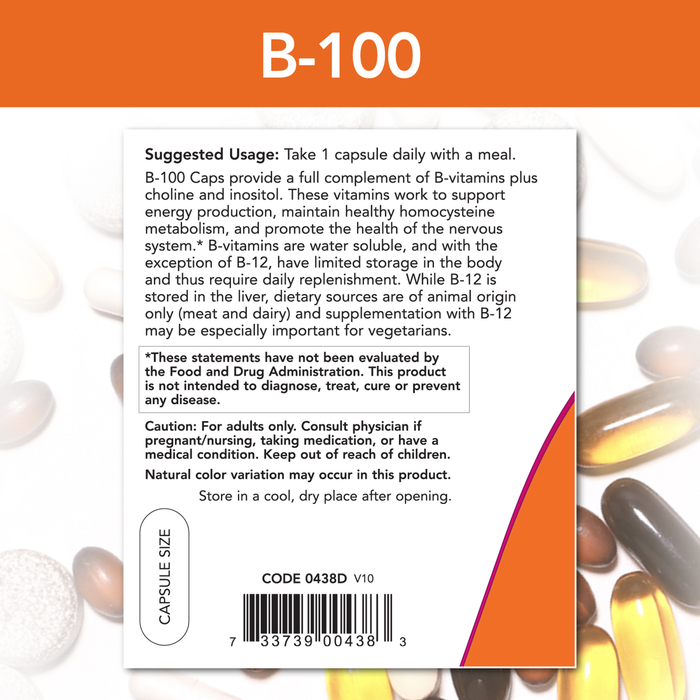 Vitamin B-100 (250 Vegcaps)/ Vitamin B-100