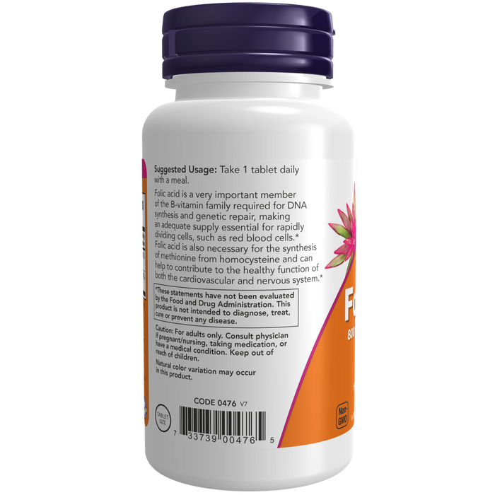 Ácido Fólico con Vitamina B-12 800 mcg (250 tabs)