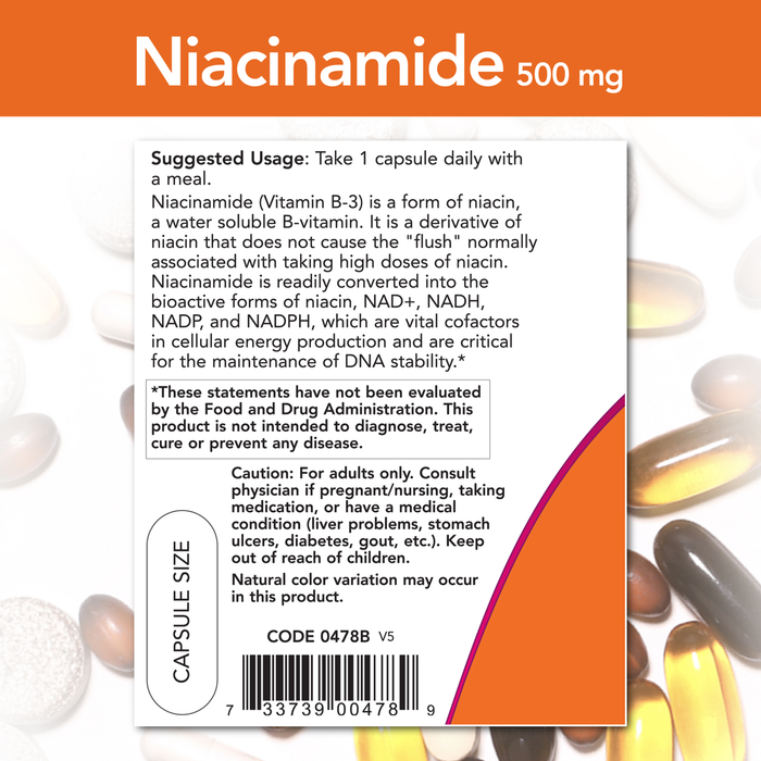 Niacinamida (B-3) 500 mg