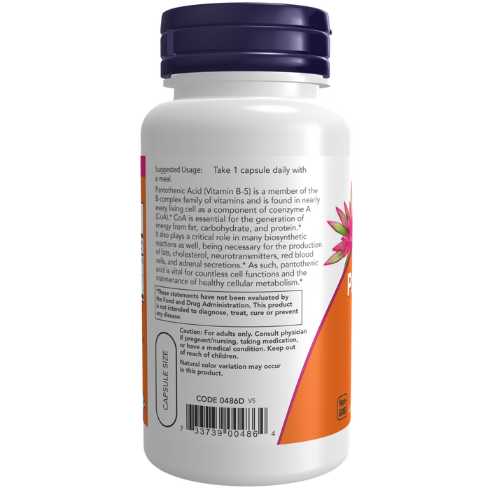 Pantothenic Acid 500 mg (100 Veg Caps)/ Pantothenic Acid 500 mg