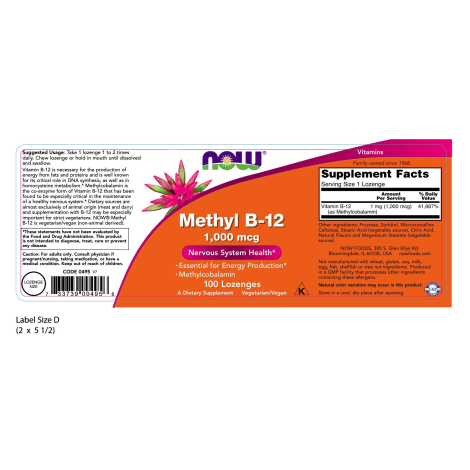 Metilo B-12 1,000 mcg (100 pastillas)