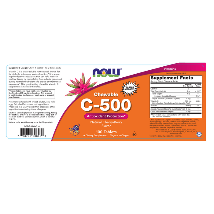 Vitamina C-500 (100 tabs) Cereza