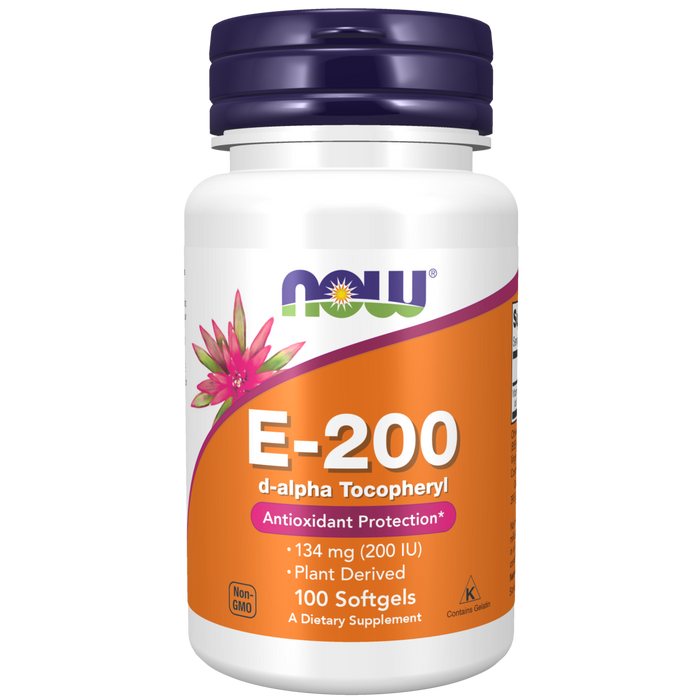 Vitamina E-200 D-Alfa Tocoferil (100 softgels)