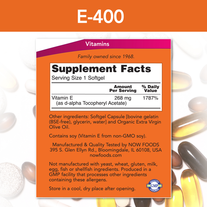 Vitamina E-400 IU (100 softgels)