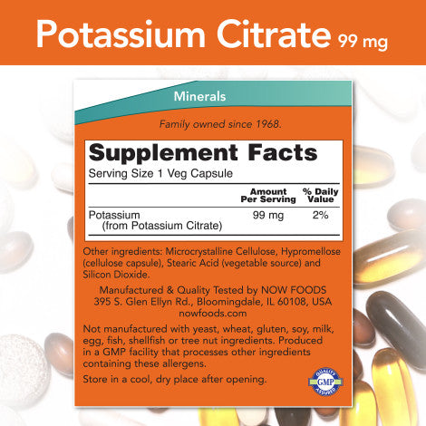 Potasio Citrato 99 mg (180 veg caps)