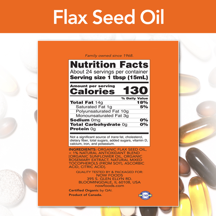 Organic Flax Seed Oil Liquid (12 fl. oz ) /Flax Seed Oil Liquid, Organic