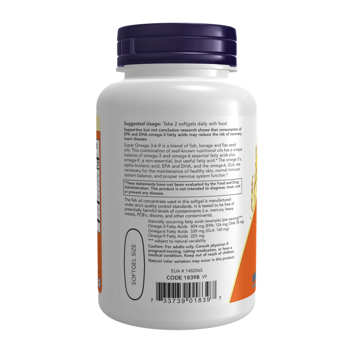 Super Omega 3-6-9 1200 mg (90 softgels)