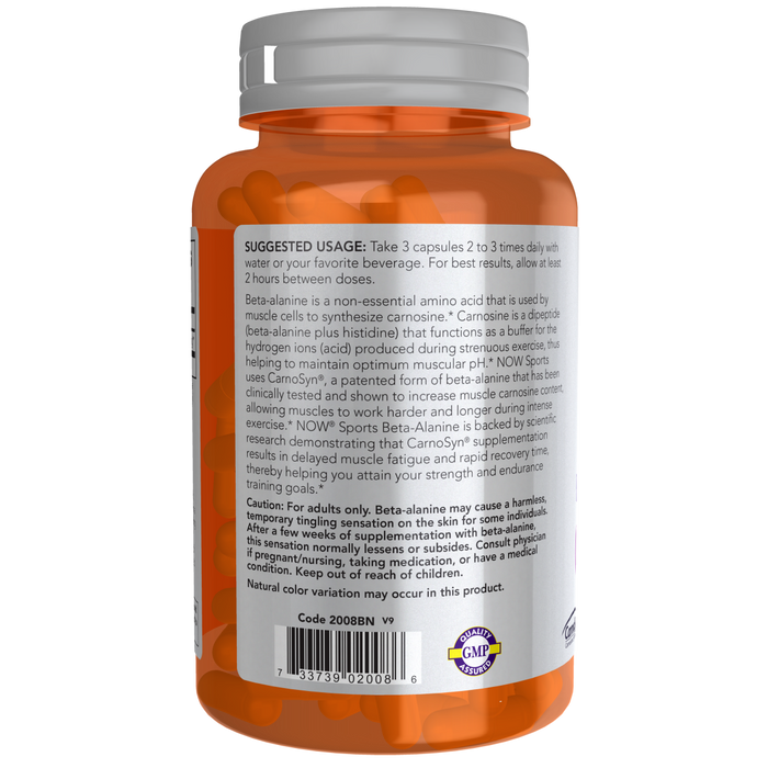 Beta-Alanine 750 mg (120 Veg Caps) / Beta-Alanine 750 mg