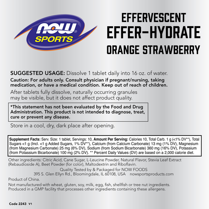Effer-Hydrate Effervescent Orange and Strawberry Tablets (10 TAB) / Orange Strawberry Tablets