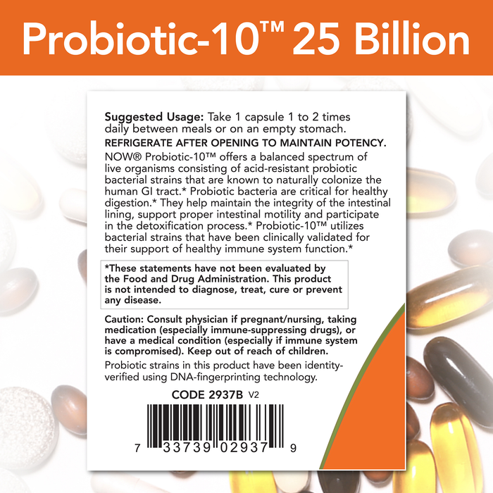 Probiotics 10-25 Billion (30 VegCaps) / Probiotic-10 strains 25 Billion