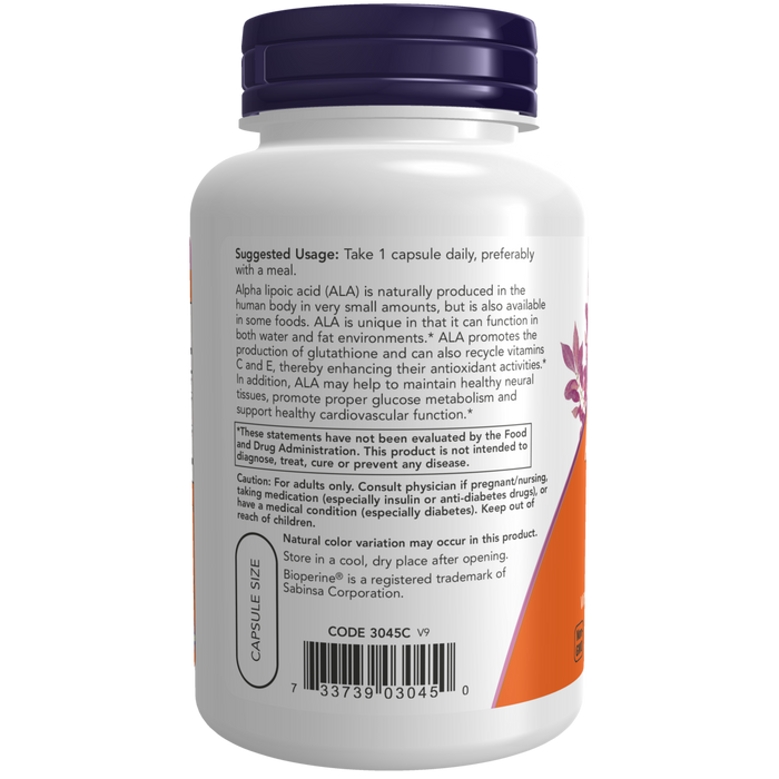Ácido Alfa Lipoico 600 mg (120 veg caps)