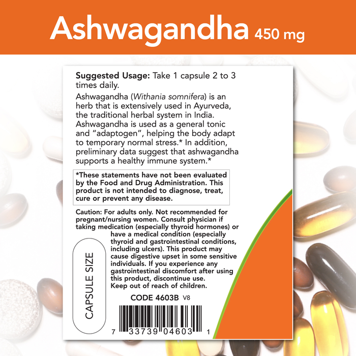 Ashwaganda Extracto 450 mg (90 veg caps)