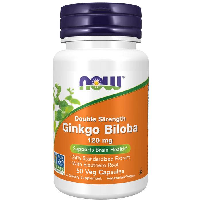 Ginkgo Biloba Double Strength 120 mg (50 Veg Caps)/ Double Strength 120 mg