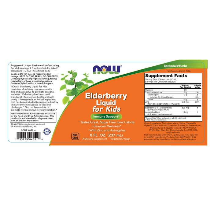 Elderberry Syrup for Kids (237ml)/ Elderberry Liquid for Kids