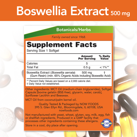Boswellia Extract 500mg (90 Softgels)/ Boswellia Extract