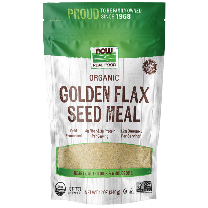 Semillas de Lino Dorado powder, Organic (12oz) /Golden Flax Seed Meal, Organic