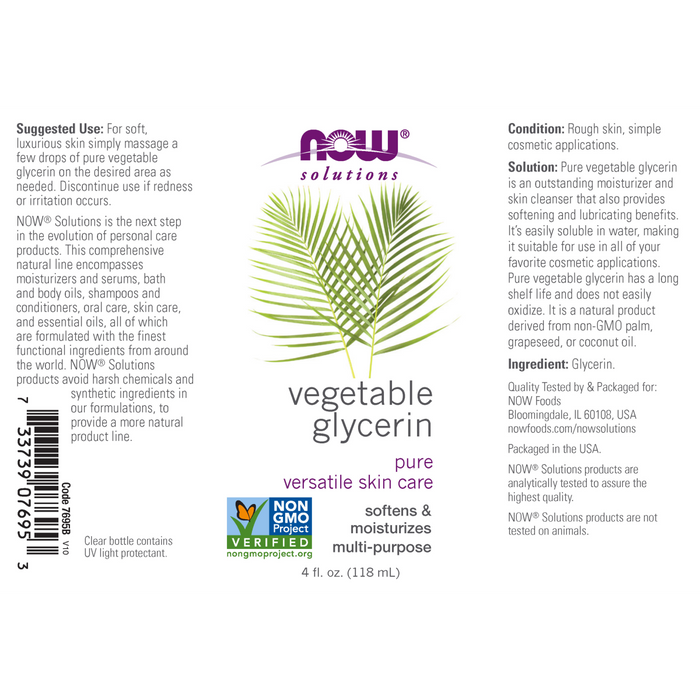 Vegetable Glycerin (4 fl. oz)/ Vegetable Glycerin