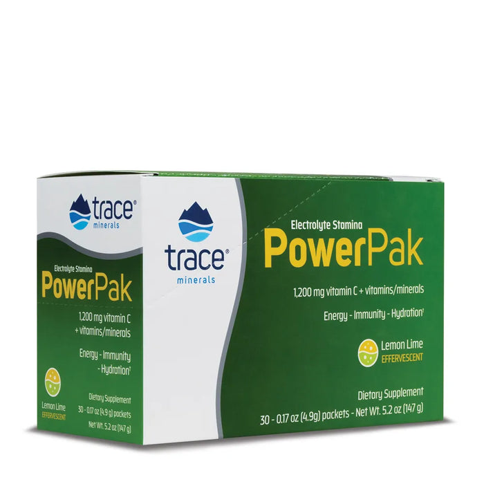 Trace Minerals Electrolyte Stamina Power Pak 1200mg Vitamin C - Lemon Lime (30 pack/0.17 pz) ( Minerals) 