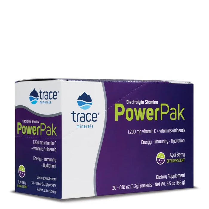 Trace Minerals Electrolyte Stamina Power Pak 1200mg vitamin C - Açaí Berry (30 PACK/0.18OZ) ( Minerals)