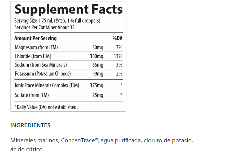 Trace Minerals Liquid Ionic Potassium - 99 mg per serving/Ionic Potassium (Minerals)