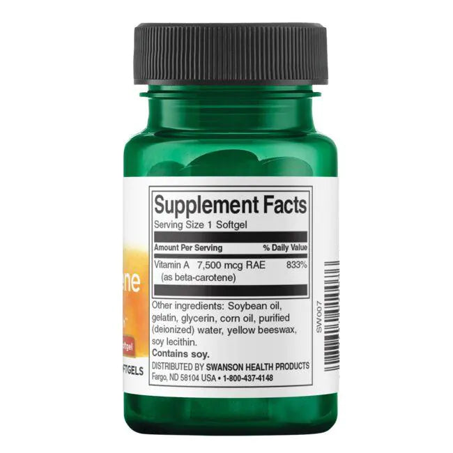 Betacaroteno Vitamina A 25000 IU (100 softgels) , Swanson