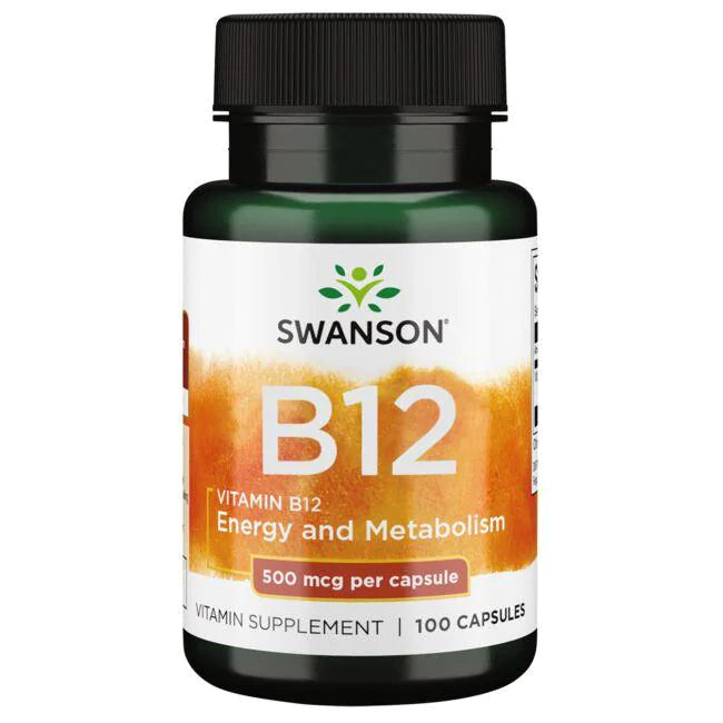 Swanson Vitamin B12 (cyanocobalamin) 100 Caps/500mcg