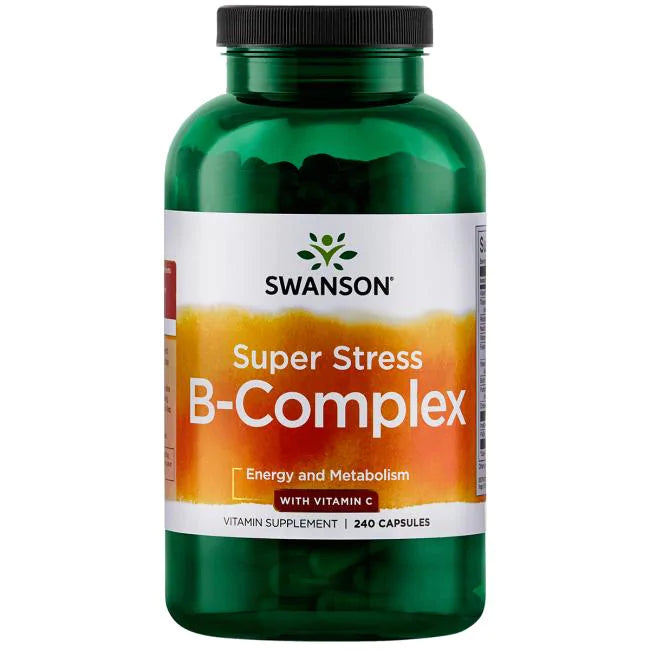 Swanson Vitamin B Complex with Vitamin C (240 Caps)/ Super stress B -Complex