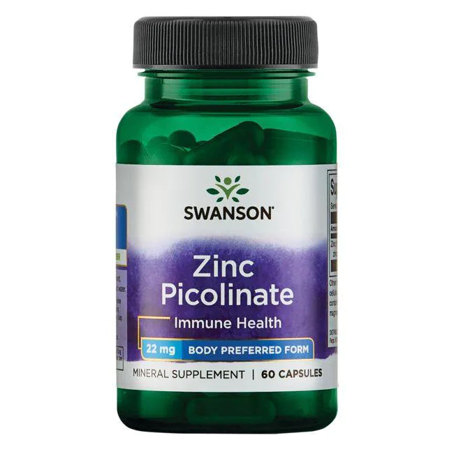 Picolinato de Zinc 22 mg (60 caps), Swanson