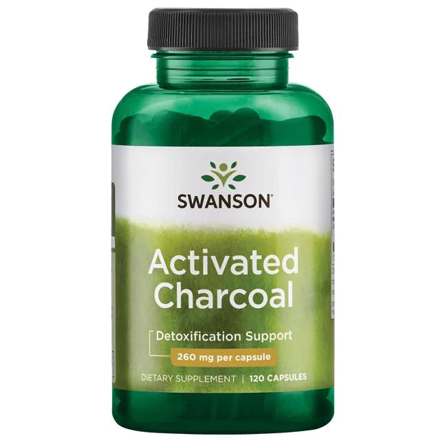 Swanson Premium - Activated charcoal 260mg 120capsules