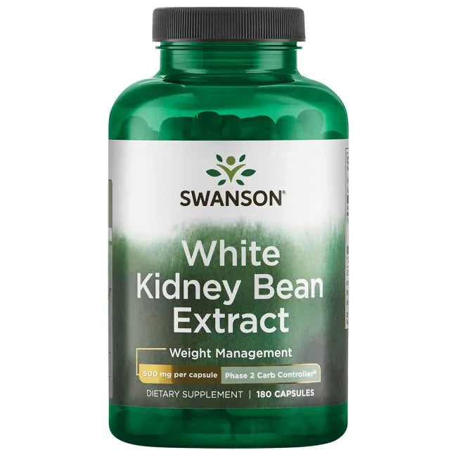 Swanson Carb Regulator Phase 2 - White Kidney Bean Extract (180 Caps/500mg)/ White Kidney Bean Extract