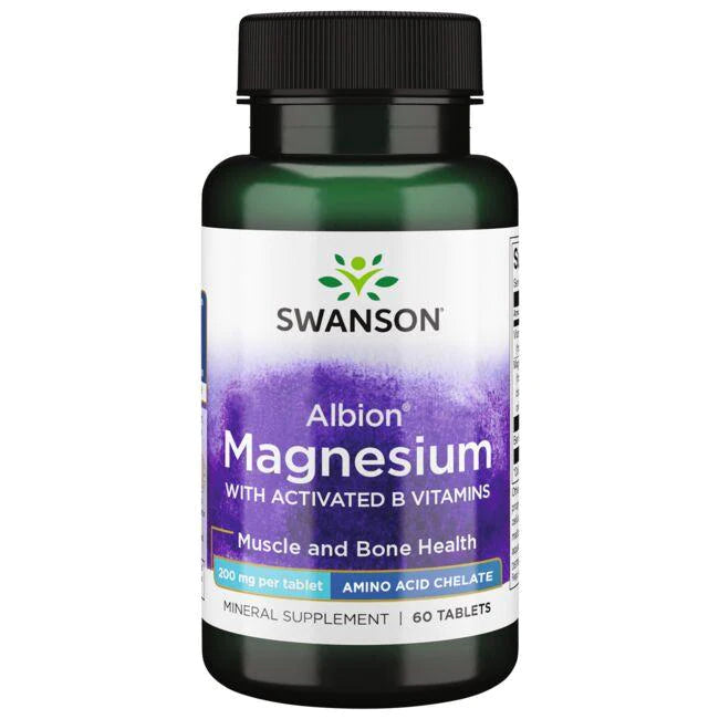 Swanson TRS Albion Magnesium Chelate (60 TABLETS /200 mg) /Albion Magnesium